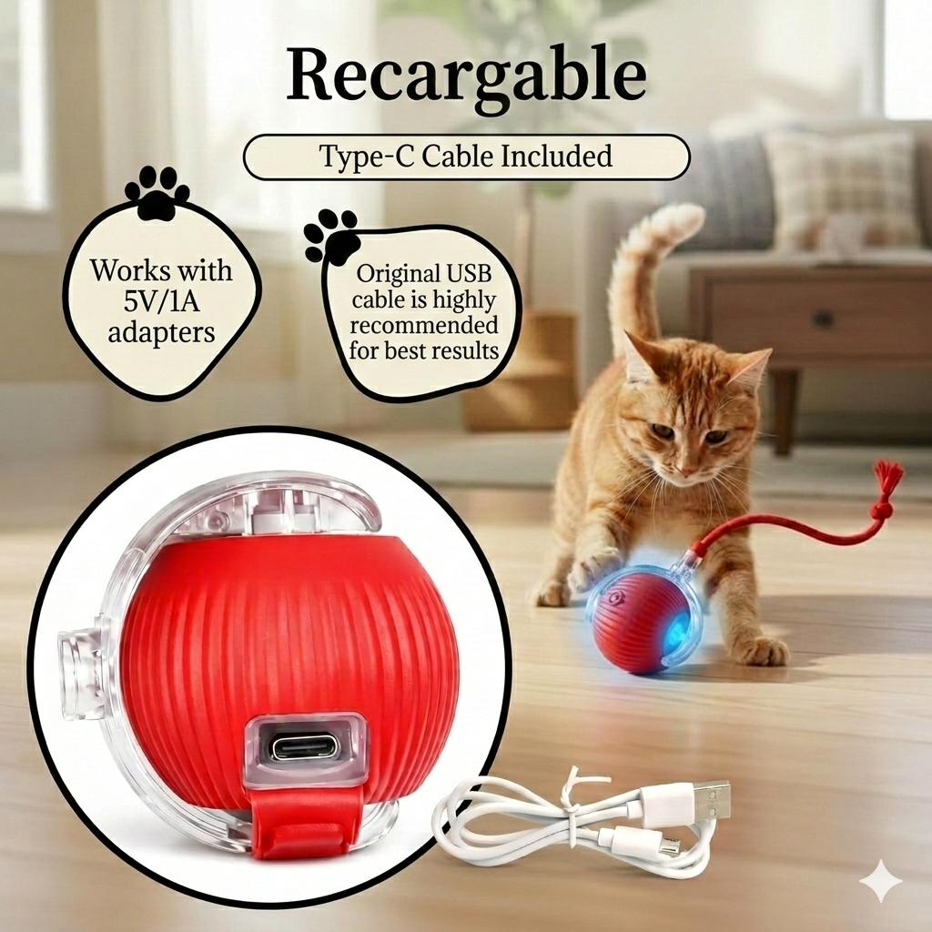 🐾 Smart Rolling Interactive Pet Toy
