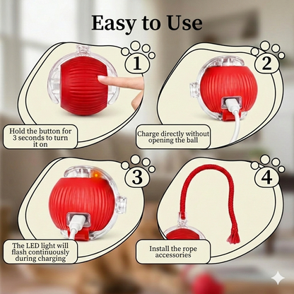 🐾 Smart Rolling Interactive Pet Toy